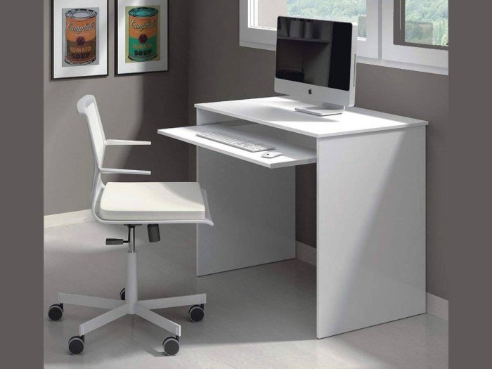 Mesa de ordenador Bas blanca