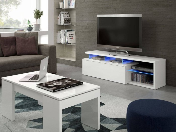 Mesa TV Agape color blanco