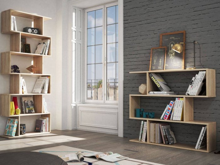 Estantería baja Loft color roble