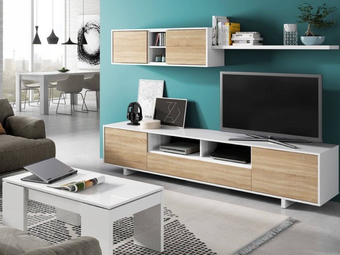 Mueble de salón espacios reducidos Bogo