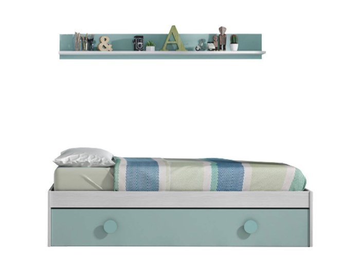 Cama nido con estantería superior Splash
