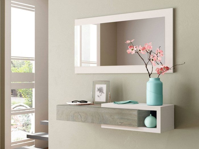 Recibidor roble y blanco...