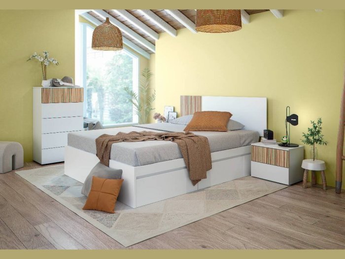 Conjunto cabecero y mesitas...