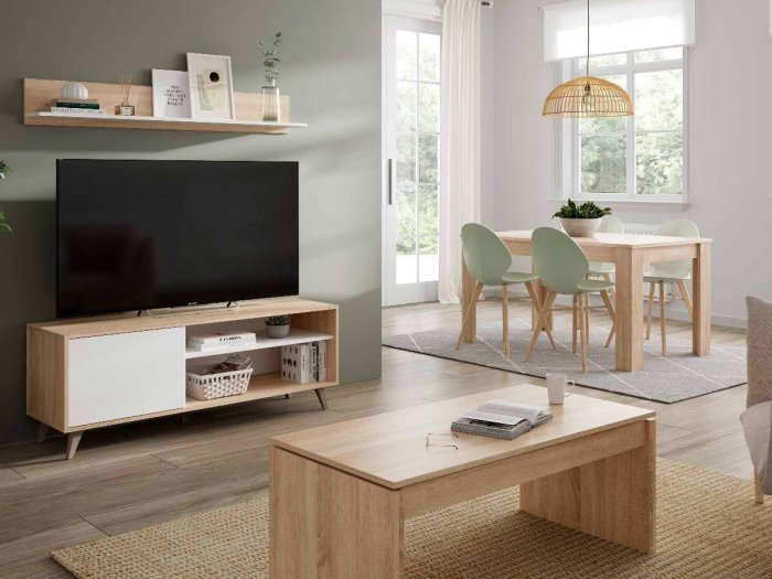 Mueble bajo para Tv con estanteria...