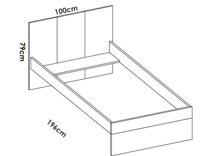 Cama individual básica modelo MENTA
