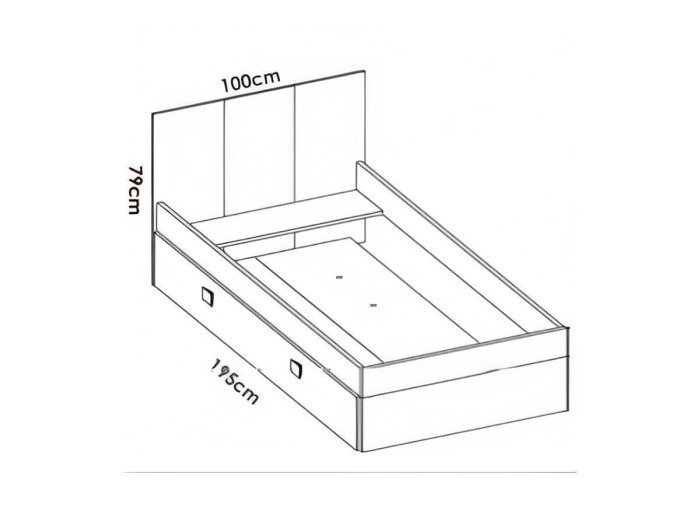 Cama individual con arrastre modelo...