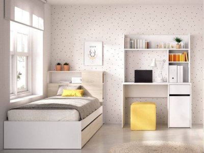 Cama con cabecero y arrastre modelo MENTA