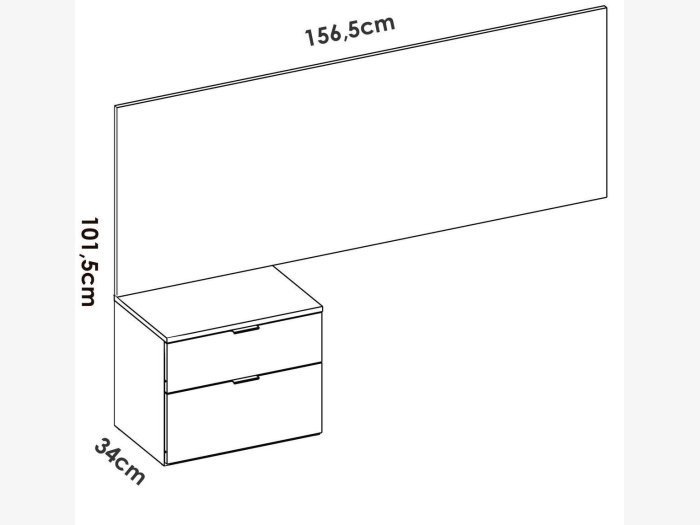 Cabecero con mesita modelo MENTA