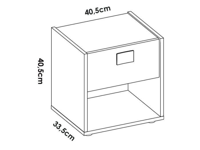 Mesita 1 cajón y hueco modelo MENTA