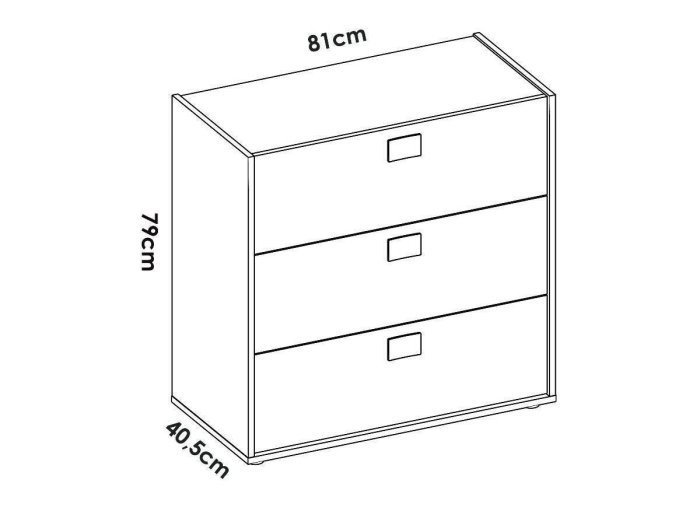 Cajonera de 3 cajones modelo MENTA