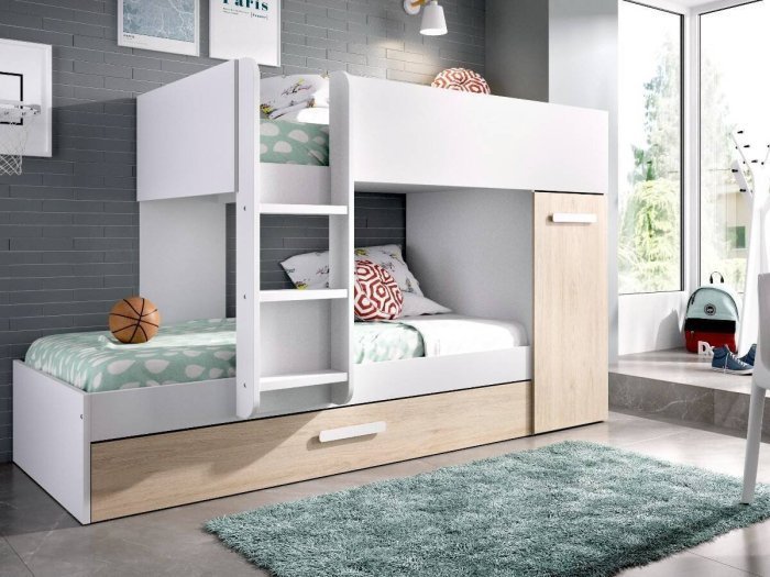 Cama tren con tres camas modelo MENTA