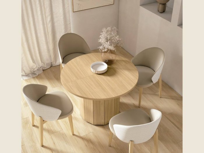 Mesa redonda extensible con...