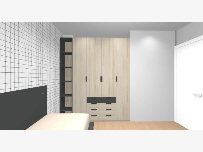 Diseño habitación juvenil en 3D