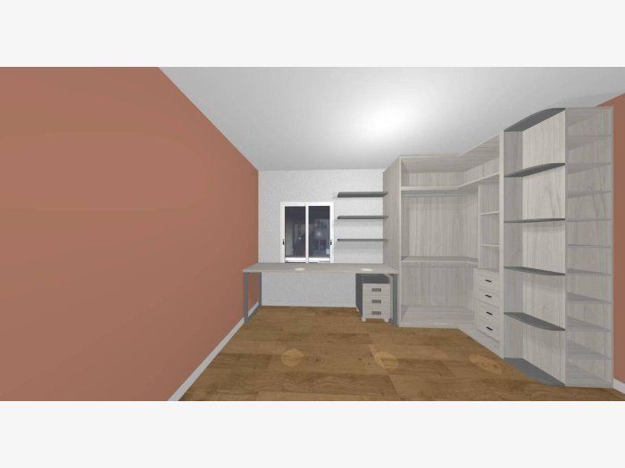 Diseño habitación juvenil en 3D
