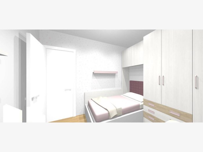 Diseño habitación juvenil en 3D