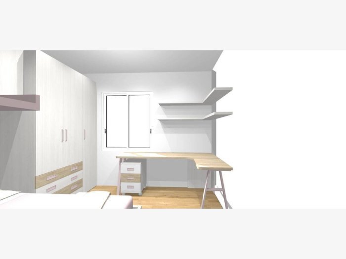 Diseño habitación juvenil en 3D
