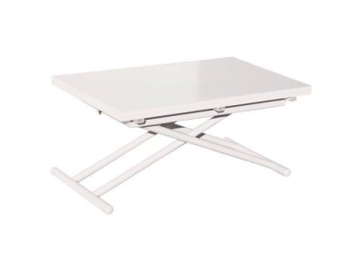 Mesa de centro elevable y extensible Akira blanco