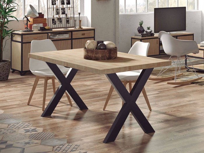 Mesa comedor fija Nagore roble-negro