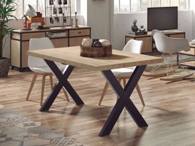 Mesa comedor fija Nagore roble-negro