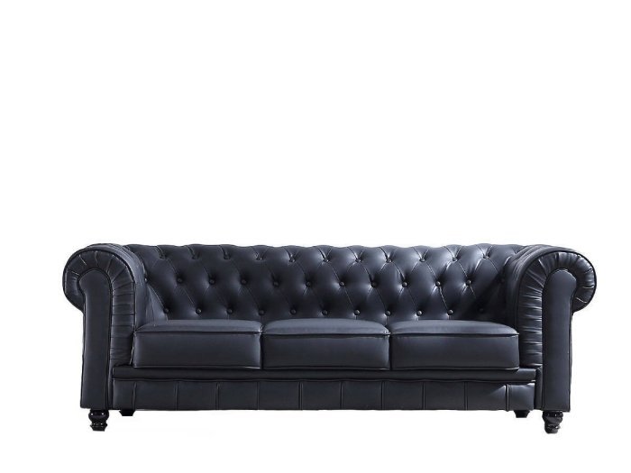 Sofá Chester 3 plazas negro 2