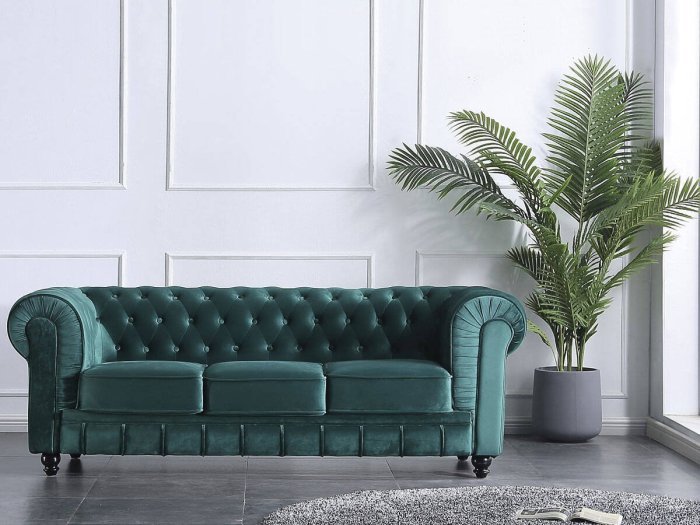 Sofá Chester 3 plazas en verde