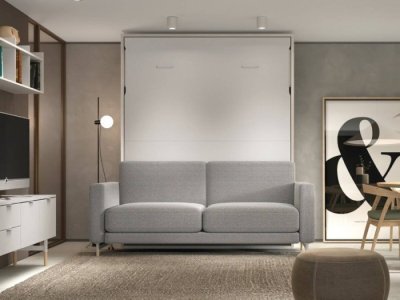Cama abatible vertical con sofá modelo EROS