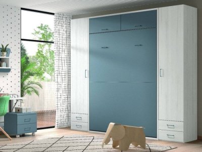 Cama abatible vertical de matrimonio modelo DINA