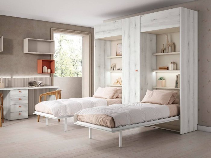 Cama abatible vertical con...