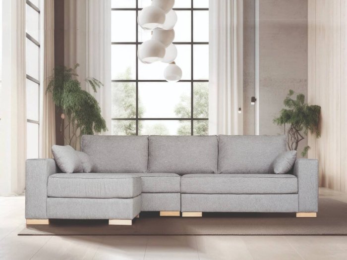 Sofá con chaisselongue reversible...