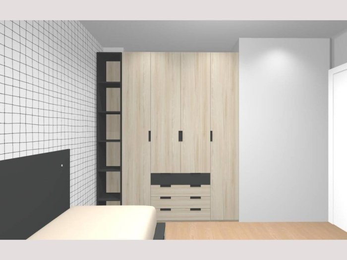 Diseño habitación juvenil en 3D