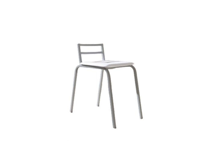 Taburete apilable Skate blanco 2