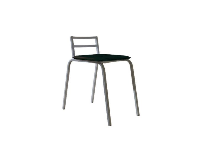Taburete apilable Skate negro 2