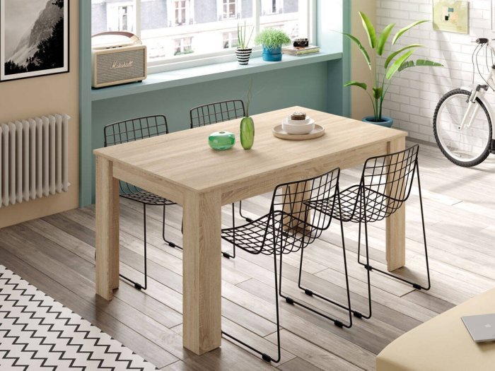 Mesa extensible Torra en roble sierra