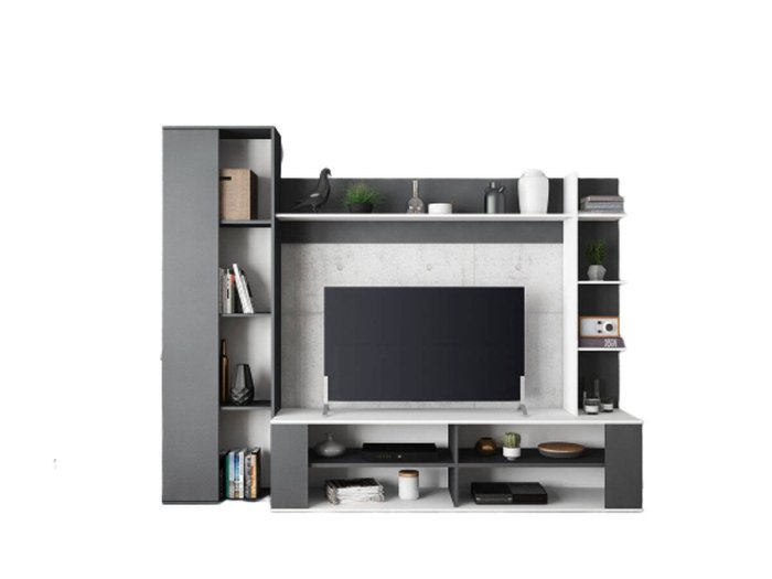 Mueble modular de salón con estantería Ernest