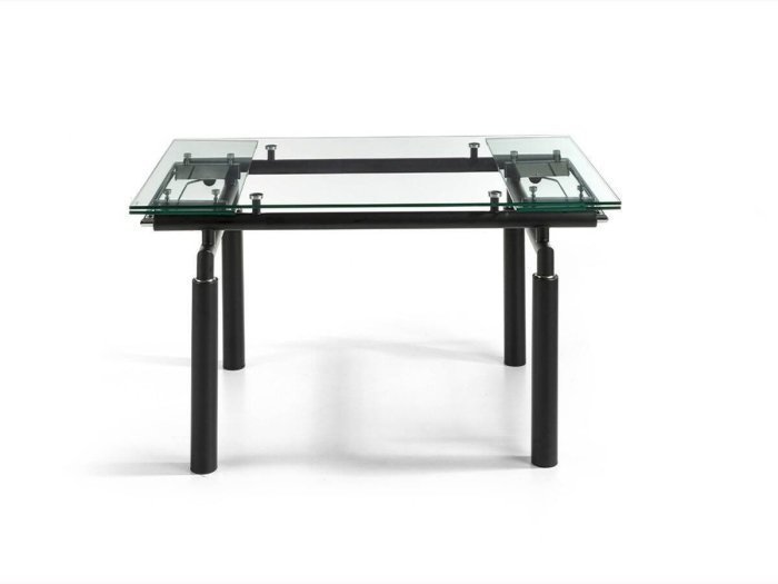 Mesa extensible Onda de cristal transparente
