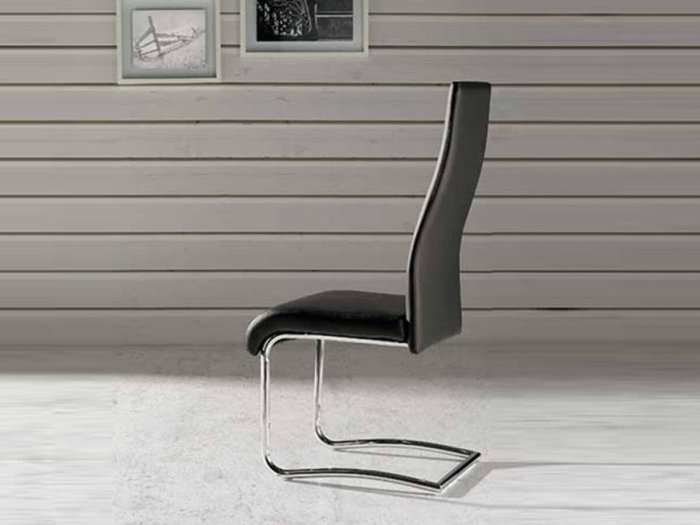 Silla de respaldo alto Geno en negro