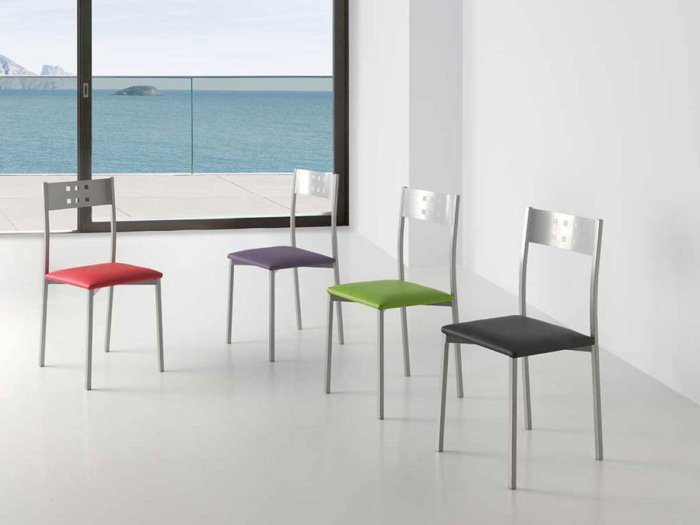 Silla cocina Aris con respaldo de cuadrados