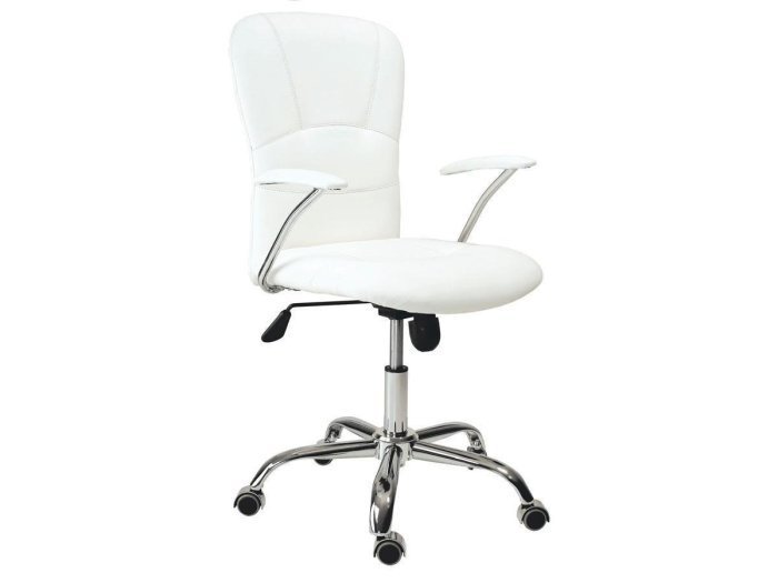 Silla con brazos Cromados Scarlet blanca