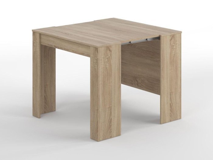 Consola convertible en mesa de comedor Dina en roble