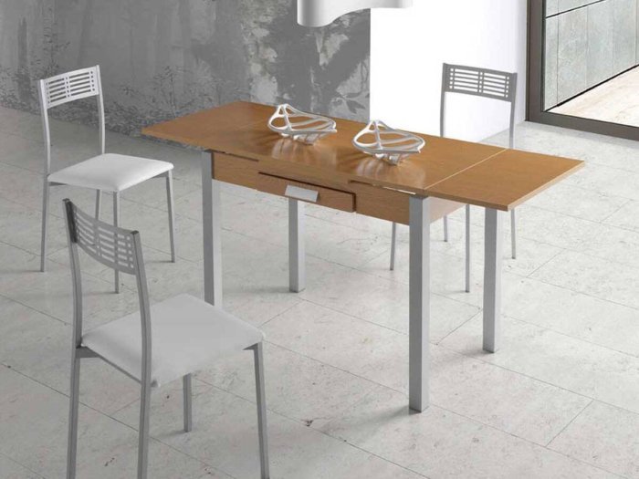 Mesa extensible Burgos en roble