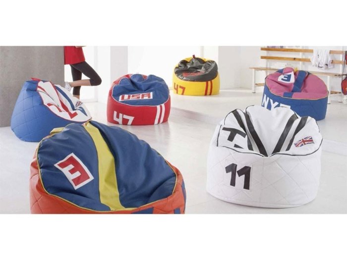 Pouff pera Deportivo blanco