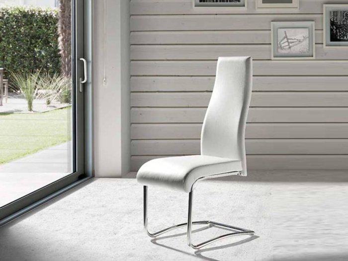 Silla de respaldo alto Geno color blanco