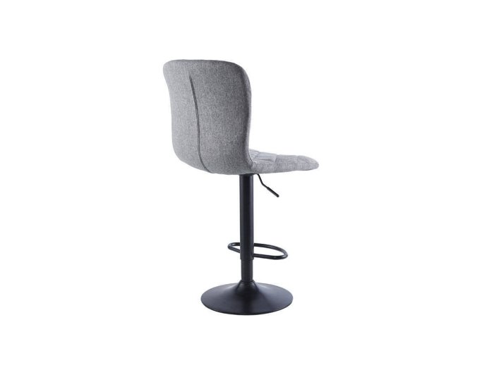 Taburete giratorio y elevable Olalla gris-negro