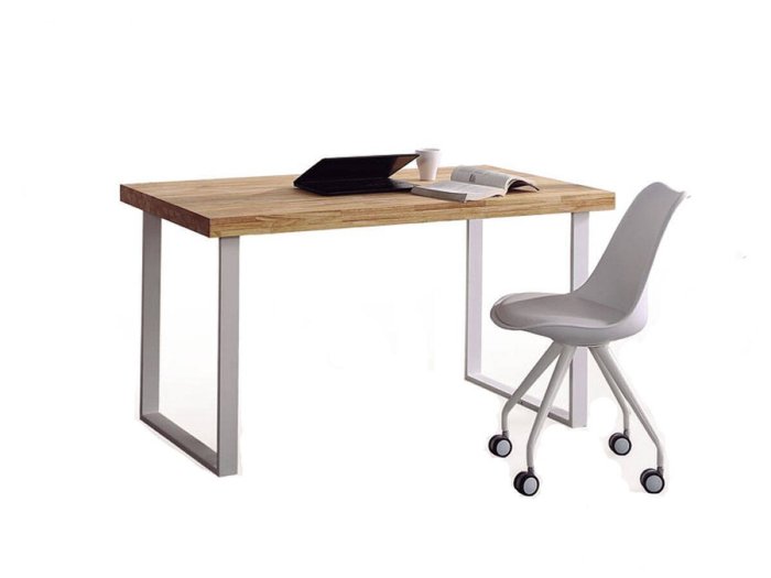 Mesa escritorio Ondas roble-blanco 2