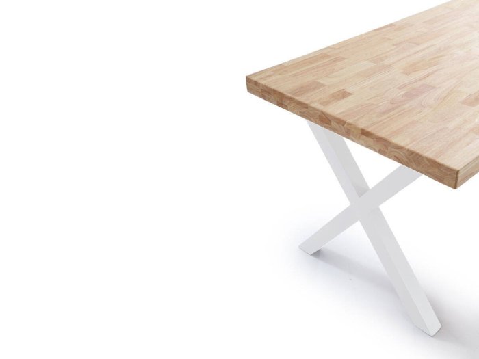 Mesa comedor fija Nagore roble-blanco 2