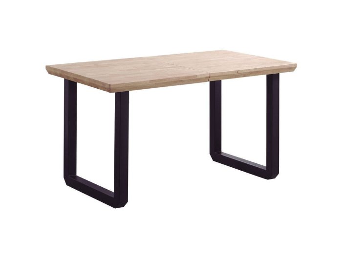 Mesa comedor extensible Miranda roble-negro 2