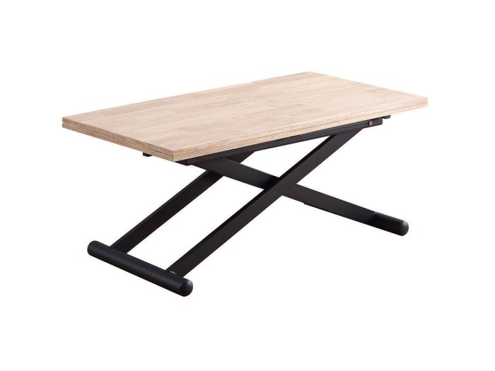 Mesa centro comedor extensible Zanhia roble-negro 2
