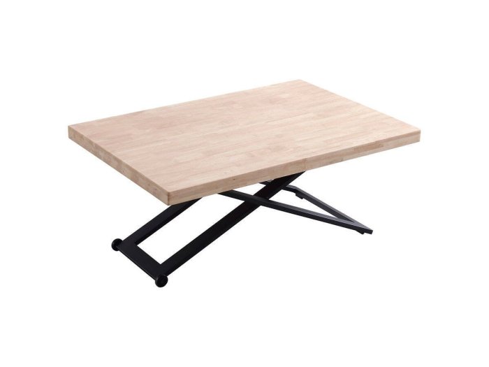 Mesa centro elevable comedor Freya roble-negro