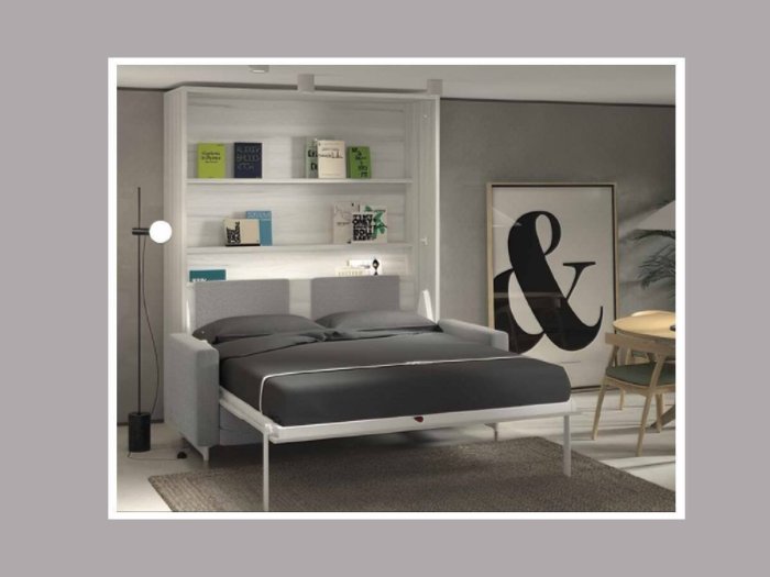 Cama abatible vertical con sofá modelo EROS 2