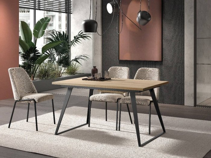 Mesa comedor extensible metálica...